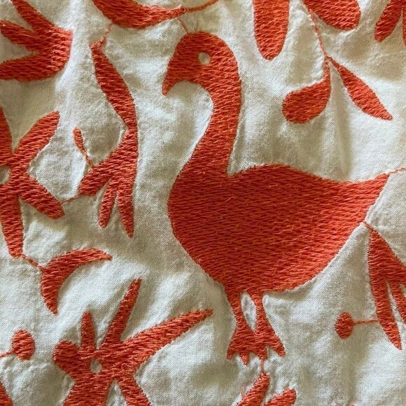 Peek Otemi Orange Embroidered Tunic Dress XS (2-3) - Picture 3 of 4